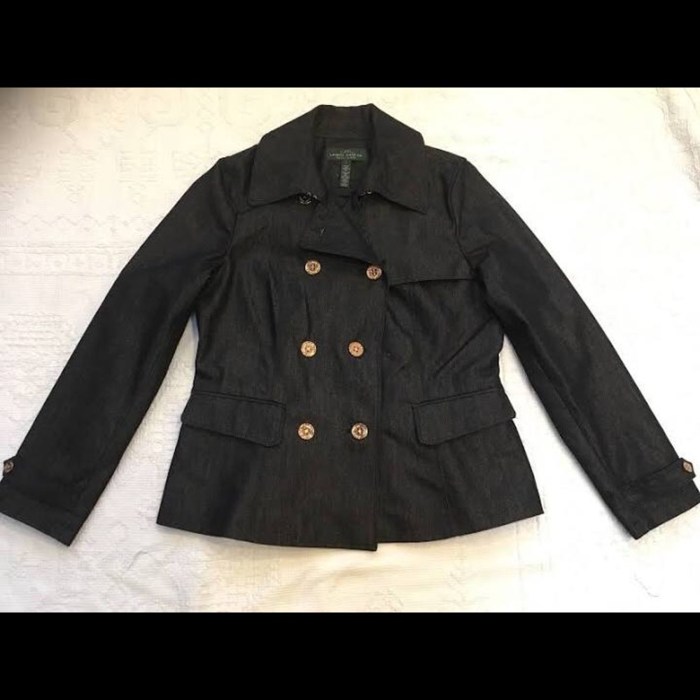 Lauren Ralph Lauren Dark Blue Denim Shimmer Jacket